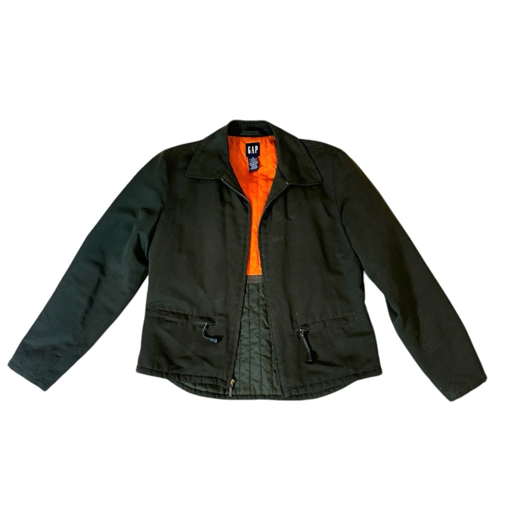 GAP Jacket Olive Green & Orange - Size S